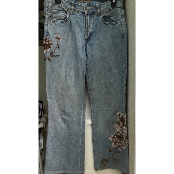 Z Cavaricci Jeans Z Cavaricci Vintage Ladies Beaded Jeans Size 8